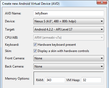 android-create-avd