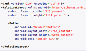 Android wrap_content and fill_parent example