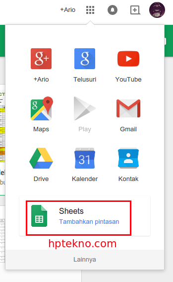 google sheets shortcut