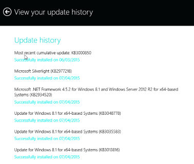 Windows Update 3035583