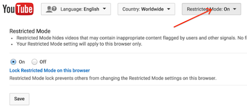 Restricted Mode YouTube Komputer