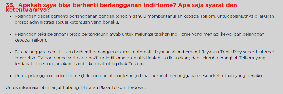 indihome faq