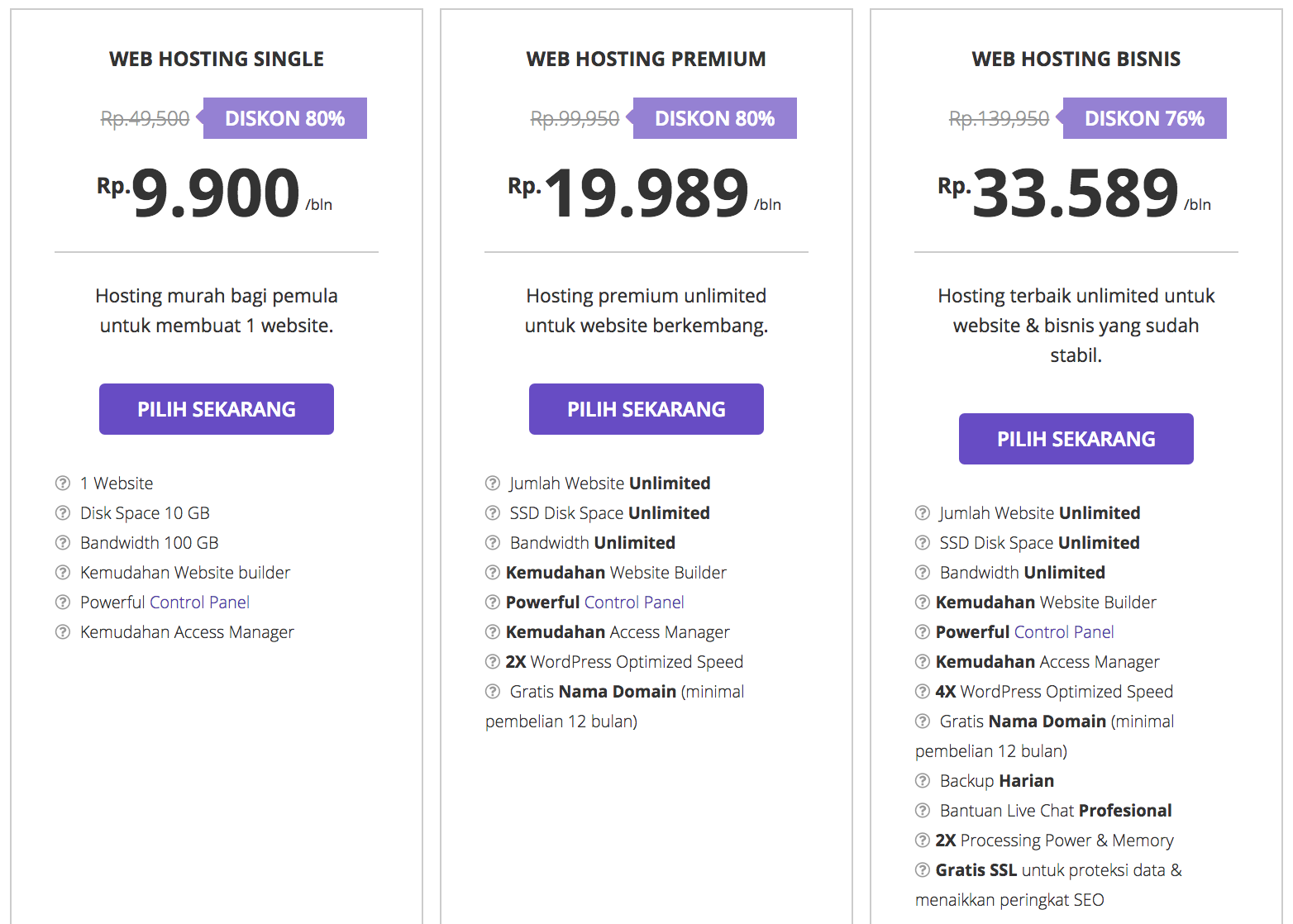 Paket Web Hosting Hostinger